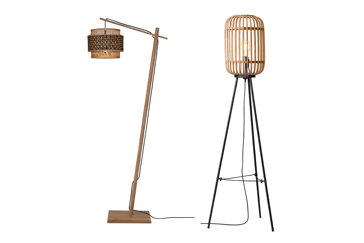 Lampade da terra in bambù